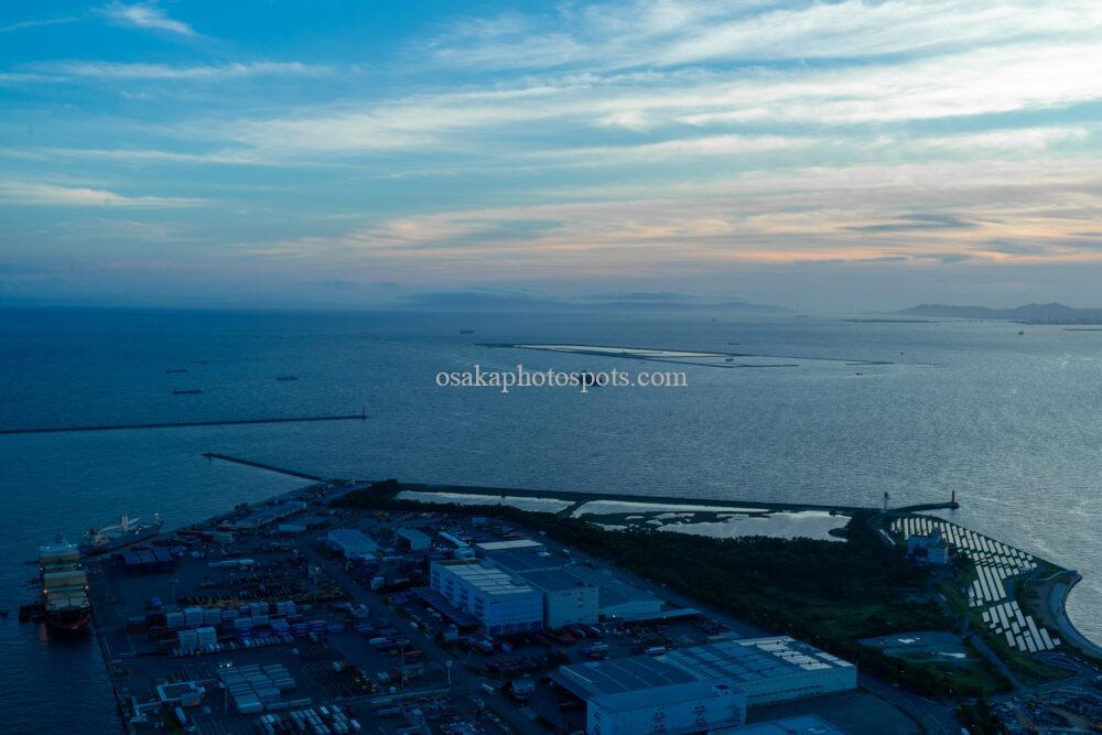 さきしまコスモタワー展望台の夕景