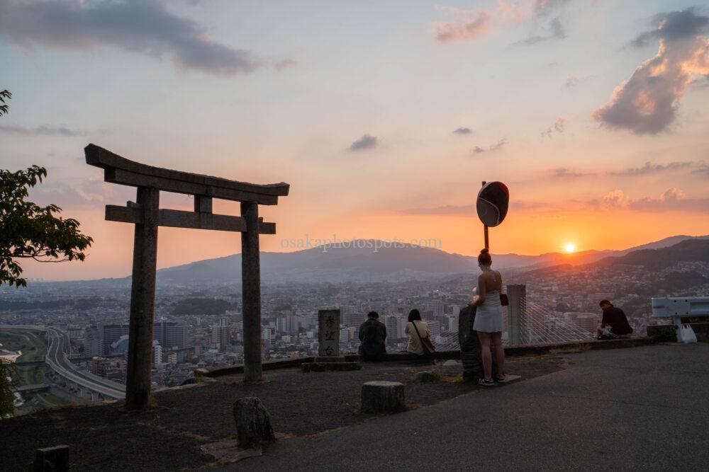 五月山秀望台の夕景