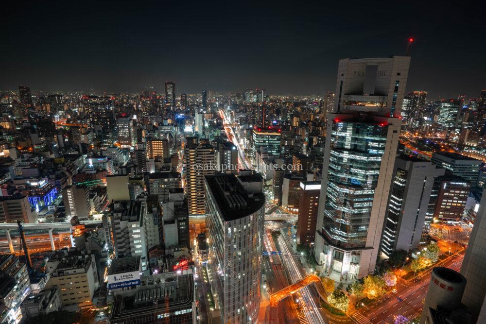 大阪駅前第3ビルの夜景