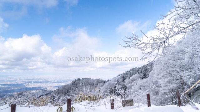 金剛山の雪景色