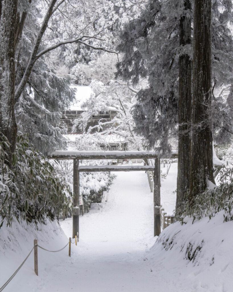 金剛山の雪景色