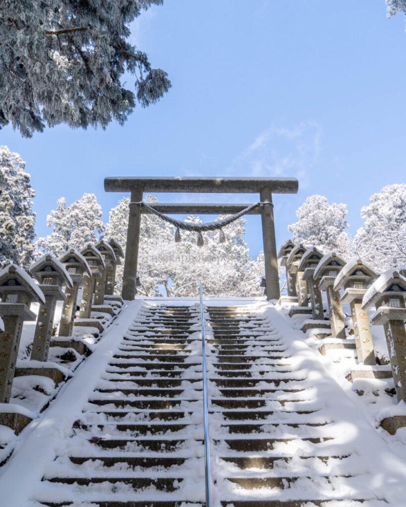 金剛山の雪景色