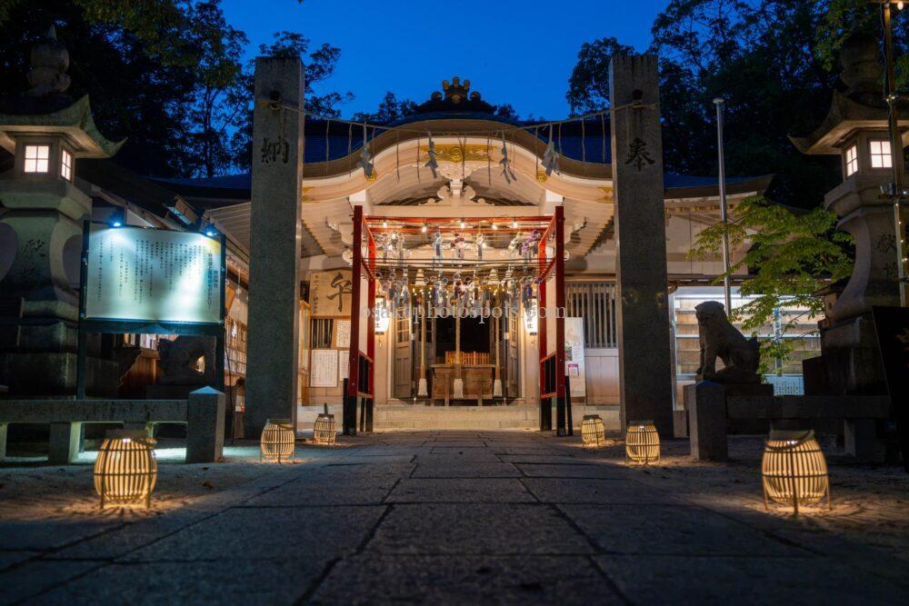 蜂田神社・風鈴ライトアップ